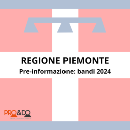 Regione Piemonte - Pre-informazione: bandi 2024